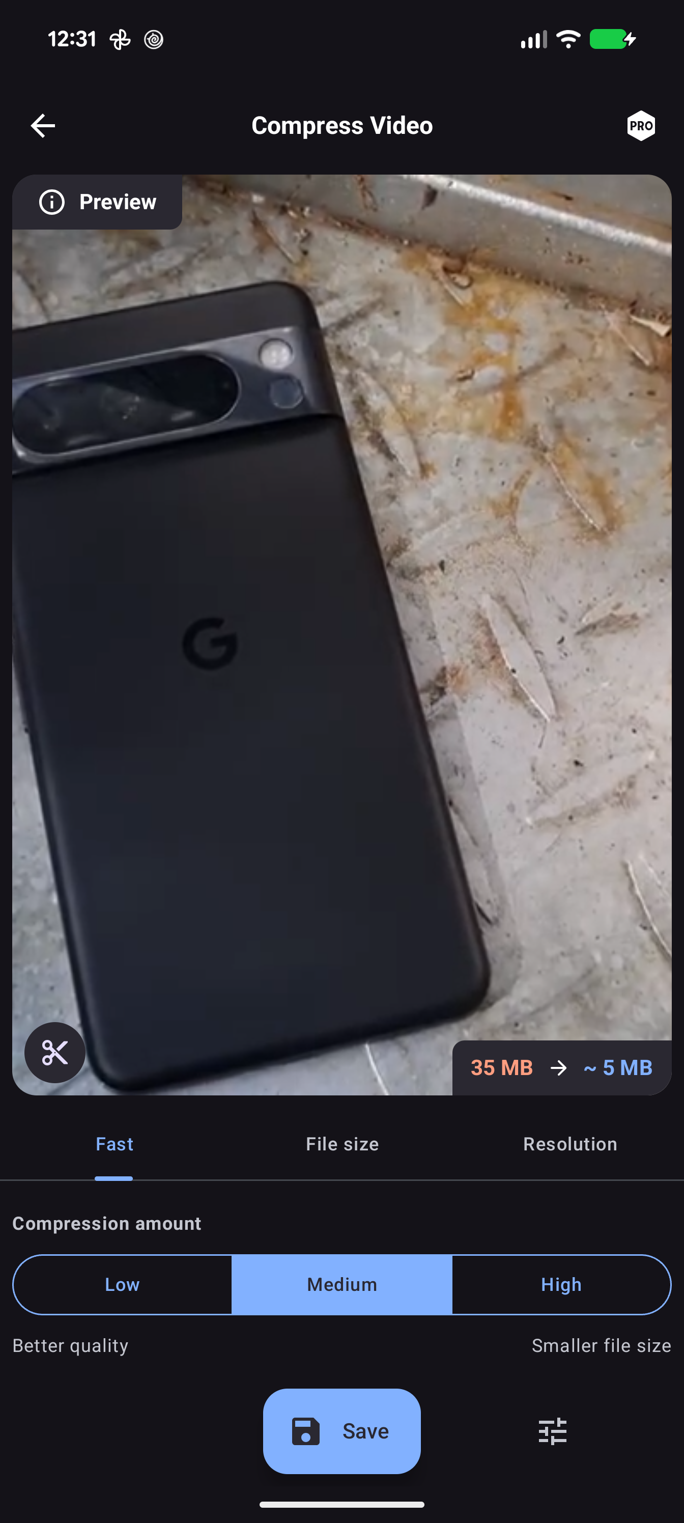 Compress Video - Resize Video UI Screenshot