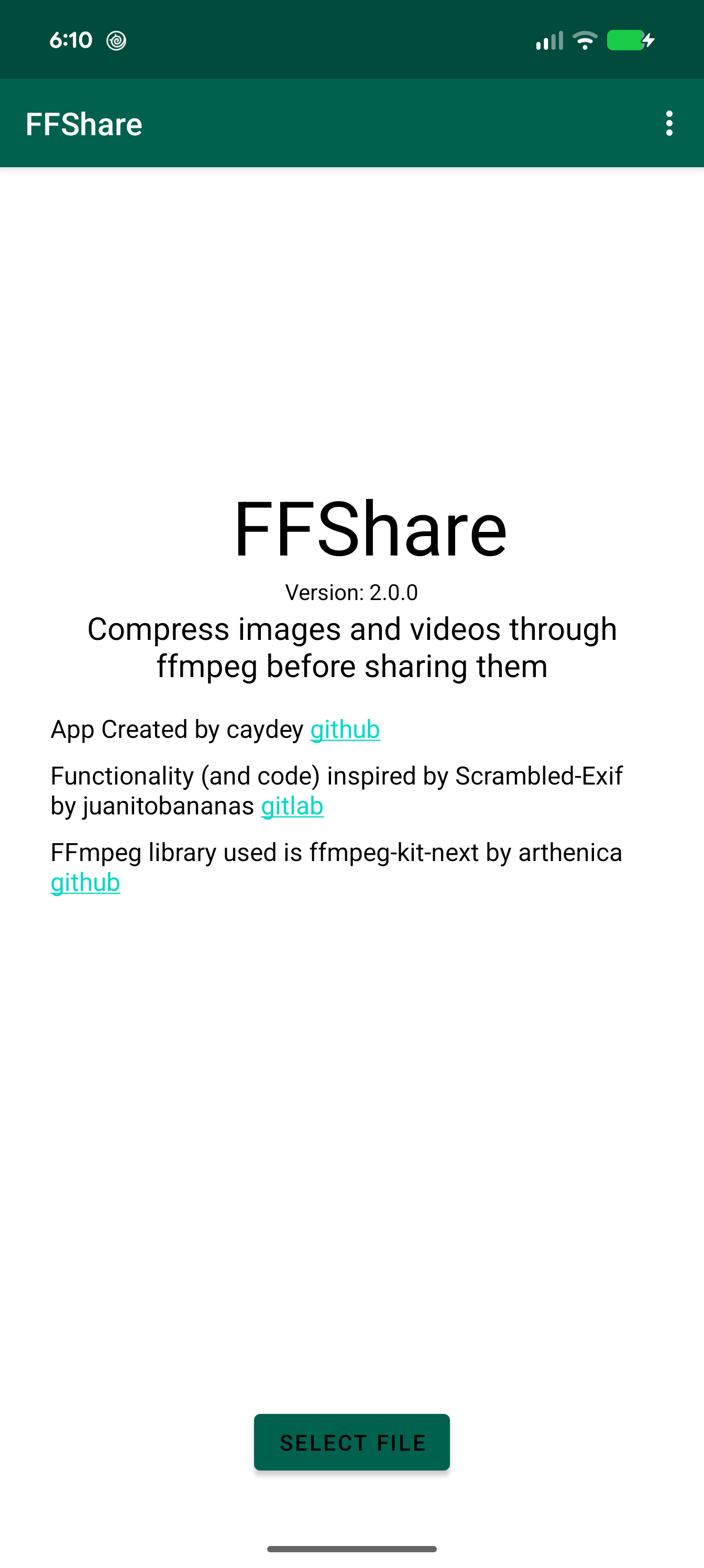 FFShare UI Screenshot