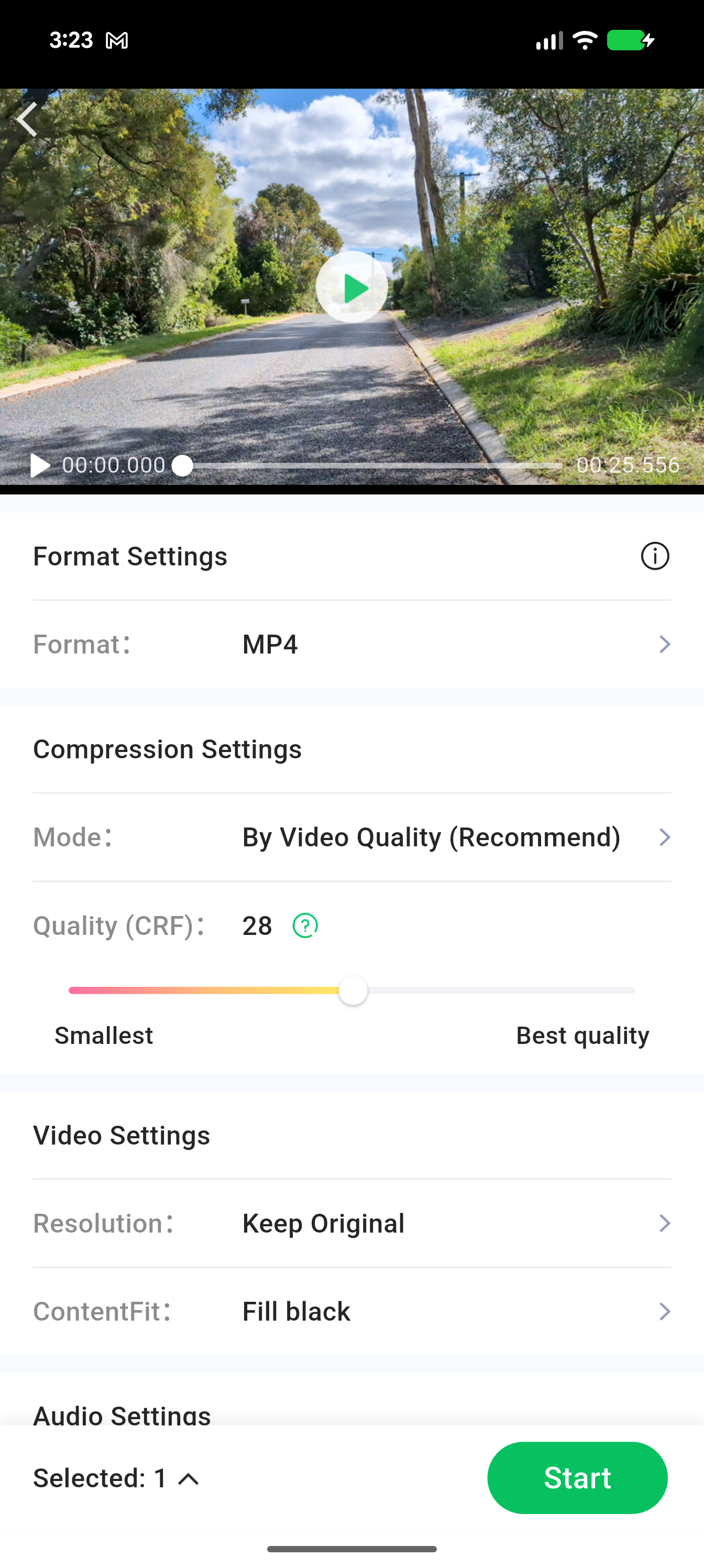 Focus Video - Video Compressor UI Screenshot