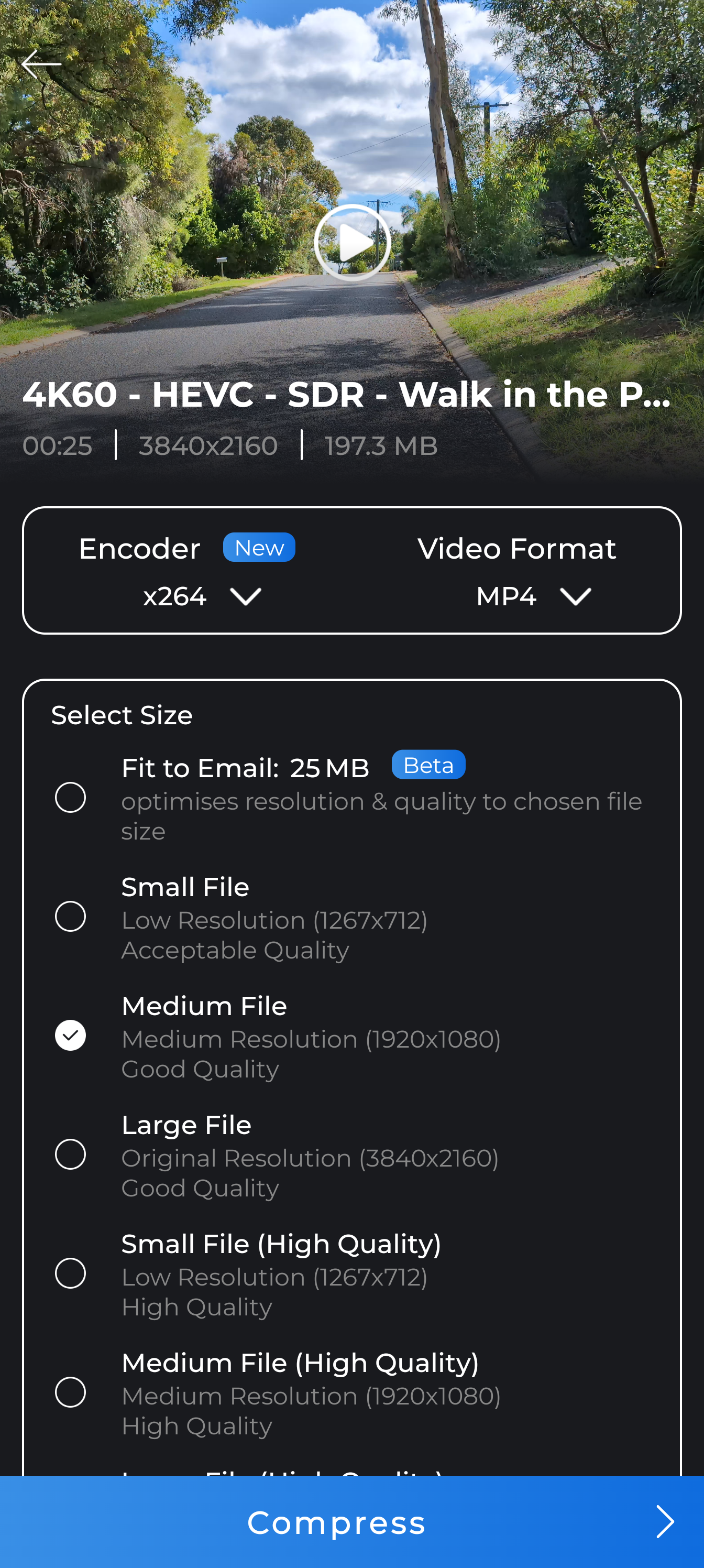 Video Compressor & Converter UI Screenshot